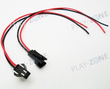 Set: 2 Cables JST-SM Connectors Male & Female 22AWG 17/0.16TS