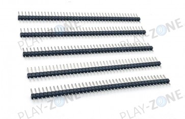 5 Stk. Stiftleiste 1 X 40 Polig RasterMass 2.54mm -Schwarz 