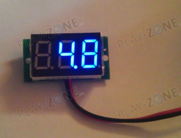 Adafruit Mini 2-wire Volt Meter (3.2 - 30 VDC) Blue