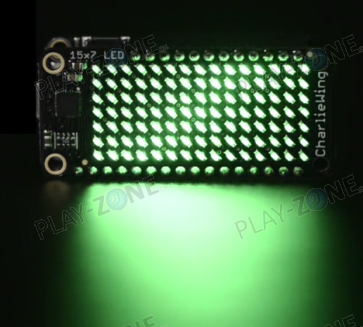 Adafruit 15x7 CharliePlex LED Matrix Display FeatherWing Green