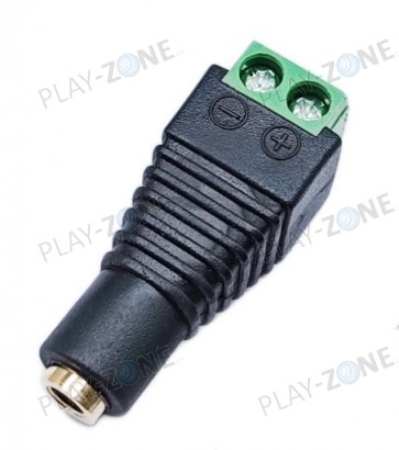 3,5-mm Mono Audio-Buchse (weiblich) mit grüner Schraubklemme