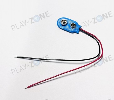 Blauer I-Typ-9V-Batterieclip und 2,1-mm-DC-Stecker