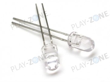 LED White 5mm / Transparent Case