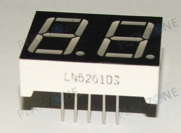 7-segment display red common anode 2 Chars 0.56"