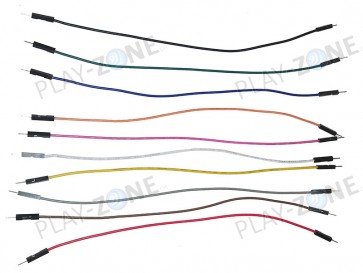 Jumper Wire 10 Pcs M/M 20cm - 22AWG