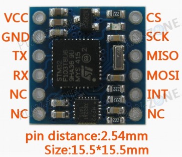 GY MPU-9250 Accelerometer/Gyro/Kompass SPI + Serial 3.3V/5V