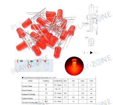 30 Stk. LED Rot / 5mm
