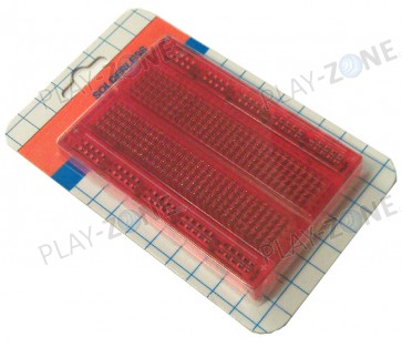 Lochraster-Steckplatine / Breadboard Transparent Rot