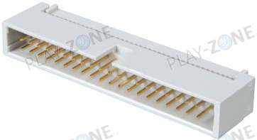 2x20 Pin (40 Pin) Steckverbinder / Wannenstecker 2.54mm Grau