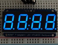 Adafruit 0.56" 4-Digit 7-Segment w/I2C - Blue
