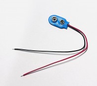 Blauer I-Typ-9V-Batterieclip und 2,1-mm-DC-Stecker