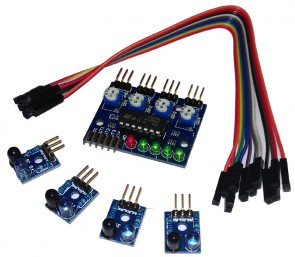 Quadruple IR-Sensor with LM339 Comparator