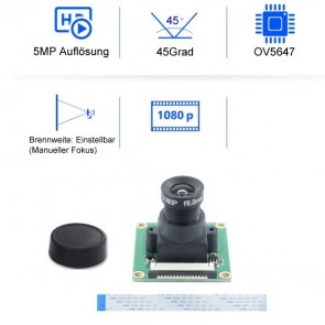 Raspberry Pi 5MP Camera-Module / 6mm Focal Length