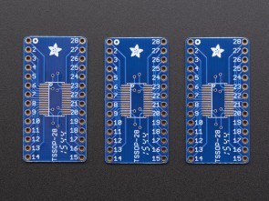 Adafruit SMT Breakout PCB for SOIC-28 or TSSOP-28 - 3 Pack!