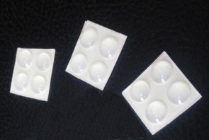 12 Stk. Gummifüsschen zum Aufkleben 6x2mm