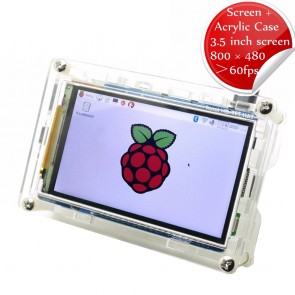 3.5" TFT Display 800x480 Pixel 60Fps mit Acryl Gehäuse für den Raspberry Pi