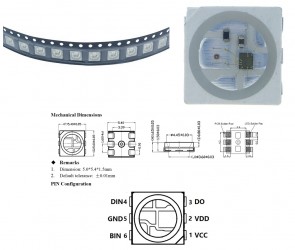 WS2813B 5050 RGB LED (int. Driver) - 10 pcs.