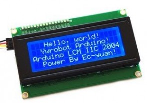 20x4 Character LCD -  White on Blue - 5.0V