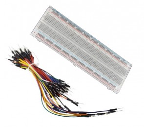  Breadboard Transparent FullSize mit  65Stk. Jumperkabel