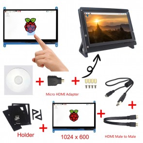 MPI 7" 1024x600 HDMI-Screen mit Touch und Acryl-Gehäuse