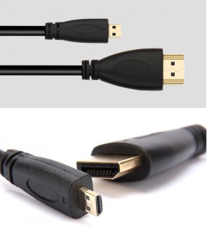 microHDMI -> HDMI Kabel / FullHD / 0.3 Meter