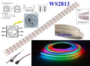 NeoPixel Digital RGB LED Strip 144 LED 1M Weiss PCB - WS2813