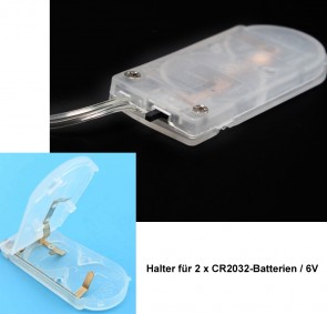 Holder for 2 x CR2032 Batteries with Cable