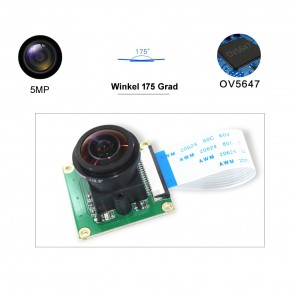 Weitwinkel-Kamera (175 Grad) für den Raspberry Pi