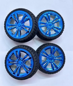 4 x YFRobot Chassis-Rad - Blau,65x27mm 