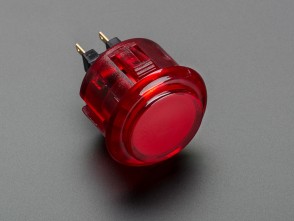 Arcade Button 30mm - Red translucent