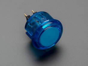 Arcade Button 30mm - Blue translucent