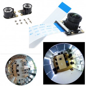 Weitwinkel-Kamera (222 Grad) für den Raspberry Pi / IR
