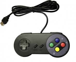 SNES-Controller (Replika) - USB / Schwarz