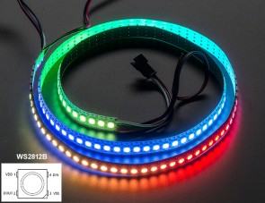 NeoPixel Digital RGB LED Strip 144 LED 1M Black PCB - WS2812