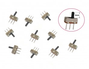 10 Stk. Mini Schiebe Schalter / Slide Switch - ON/ON - Griffhöhe 6mm