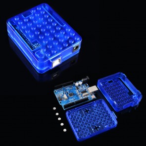 Arduino Gehäuse Blau Transparent mit LEGO-Kompatiblen Noppen