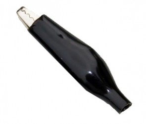 Alligator Clip 35mm, rubber shrouded (Black)