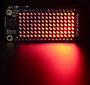 Adafruit 15x7 CharliePlex LED Matrix Display FeatherWing Red