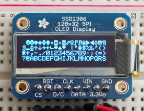 Adafruit Monochrome 128x32 OLED graphic display