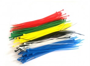 Kabelbinder-Sortiment, innenverzahnt, 30 Stk. in 6 Farben