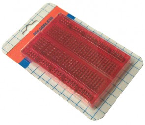 Lochraster-Steckplatine / Breadboard Transparent Rot