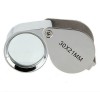 Klappbare Mini-Lupe  30 x Vergrösserung / 21mm - Silber
