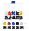 25 Pcs. Square Buttons in 5 Colors with Box