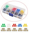 Set: 25 Pcs. Square Buttons in 5 Colors with Box