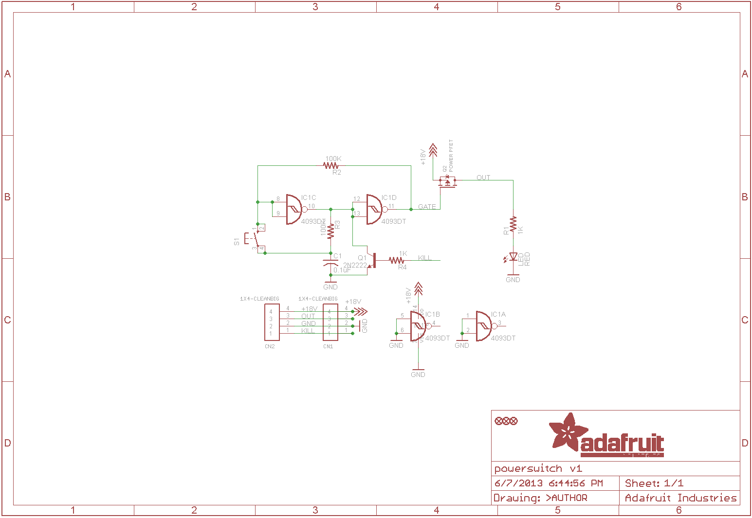 Adafruit Power Switch Schematic